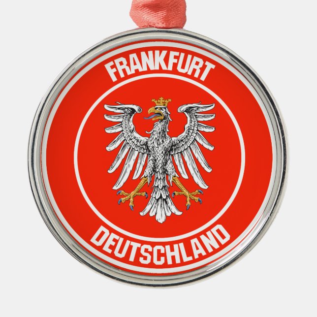 Frankfurt rundaEmblem Julgransprydnad Metall (Framsidan)