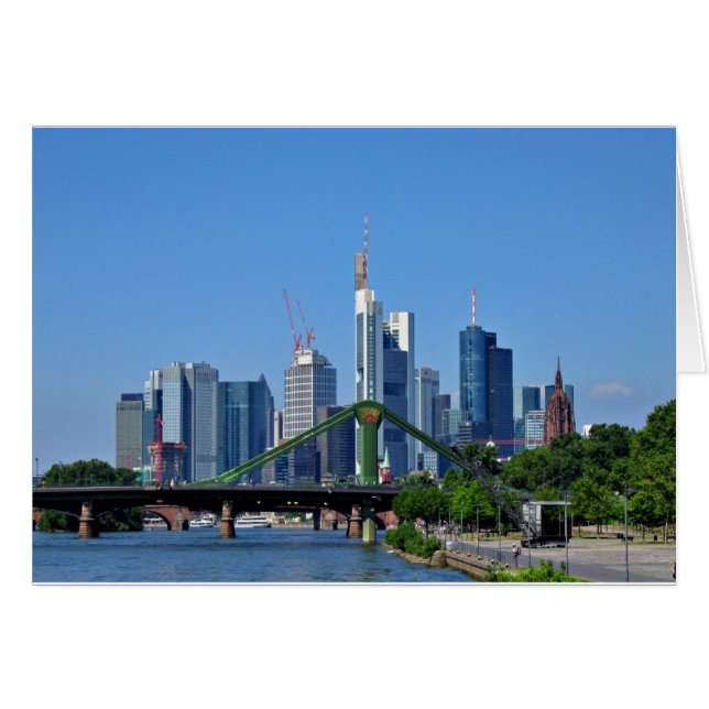 Frankfurt skyline hälsningskort (Framsidan Horizontal)