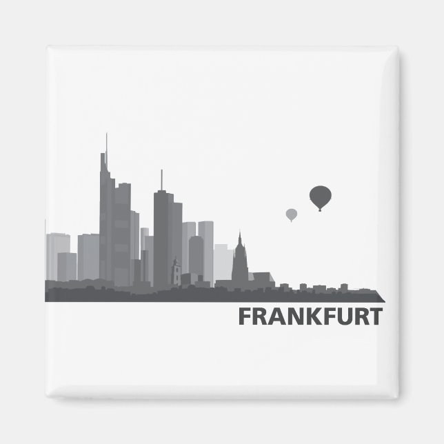 Frankfurt Skyline Kühlschrank Magnet (Framsidan)
