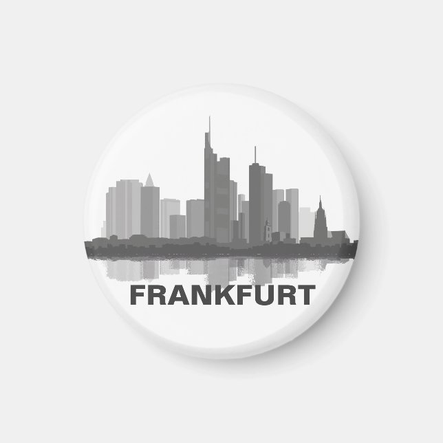 Frankfurt Skyline Kühlschrank Magnet (Framsidan)