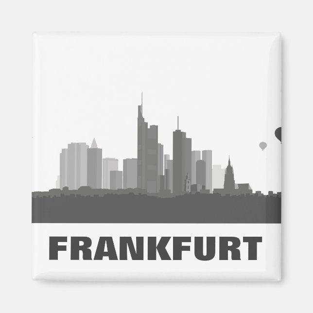 Frankfurt Skyline Kühlschrank Magnet (Framsidan)