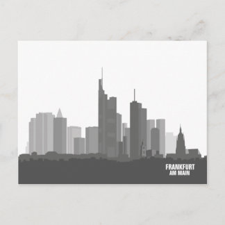 Frankfurt Skyline - Postkarte / Grußkarte Vykort