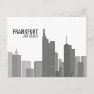 Frankfurt Skyline - Postkarte / Grußkarte Vykort