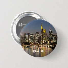 Frankfurt Skyline Tyskland Vintage Souvenir-gåva Knapp