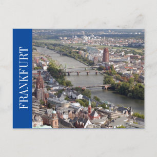 frankfurt, stadsvy vykort