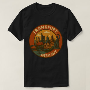 Frankfurt tyska stadssiluett t shirt