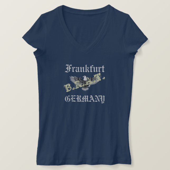 FRANKFURT, TYSKLAND, BRAT, TEE, EGLE, BLUE T-Shirt (Design framsida)
