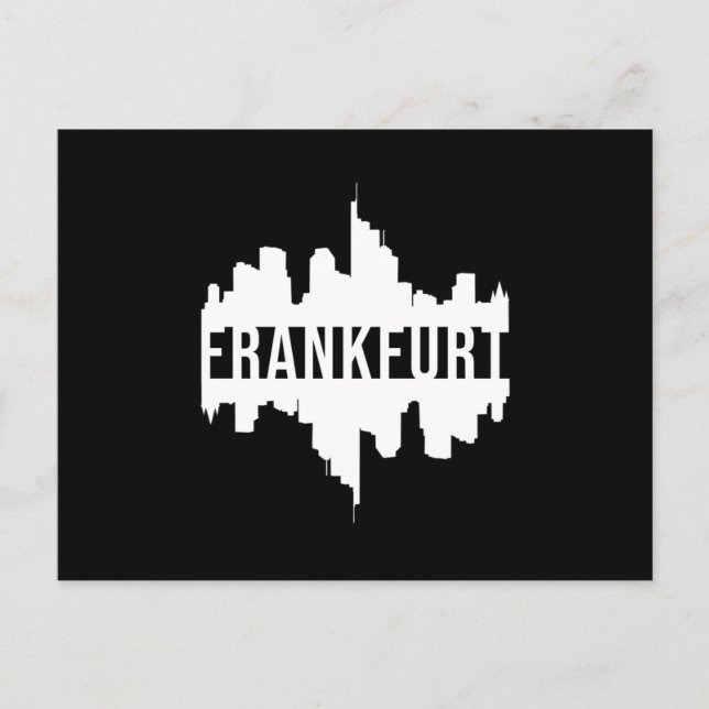 Frankfurt Tyskland City Cityscape Funny Gift Idea Vykort (Framsida)