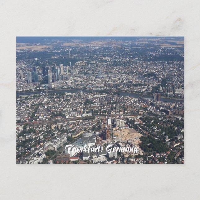 Frankfurt Tyskland från Himlar Vykort (Framsida)