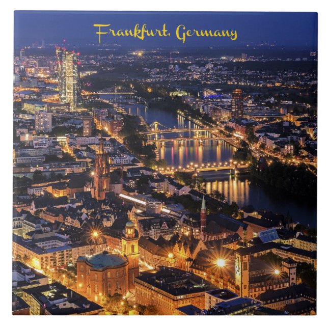 Frankfurt, Tyskland i Twilight Kakelplatta (Framsidan)
