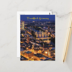 Frankfurt, Tyskland i Twilight Vykort