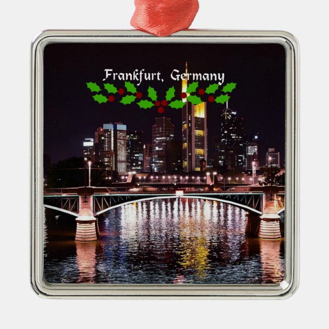 Frankfurt, Tyskland, julklapp, Julgransprydnad Metall (Framsidan)