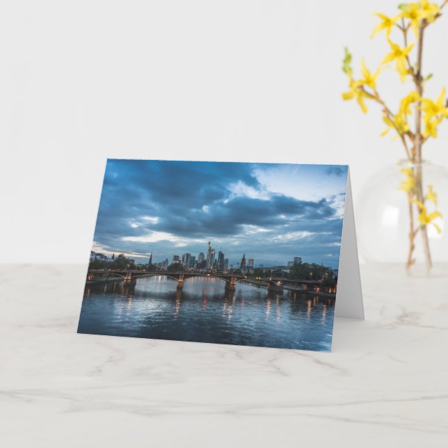 Frankfurt Tyskland Kort (Gul blomma)