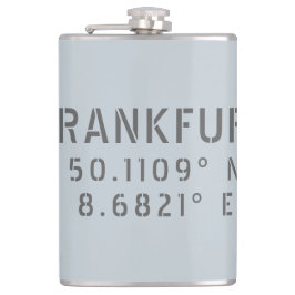 Frankfurt Tyskland Latitude Longitud Fickplunta