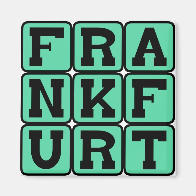 Frankfurt, Tyskland ort Magnet (Framsidan)