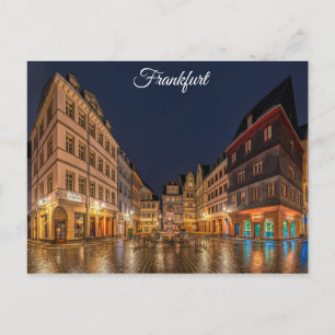 Frankfurt Tyskland på NattCity Travel Photo Vykort