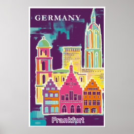 Frankfurt, Tyskland resaffisch Poster