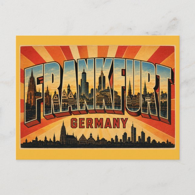 Frankfurt Tyskland Römer Vykort (Framsida)