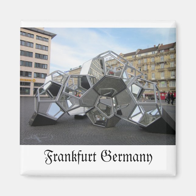 Frankfurt Tyskland Sculpture Magnet (Framsidan)