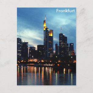 Frankfurt, Tyskland skylin Vykort
