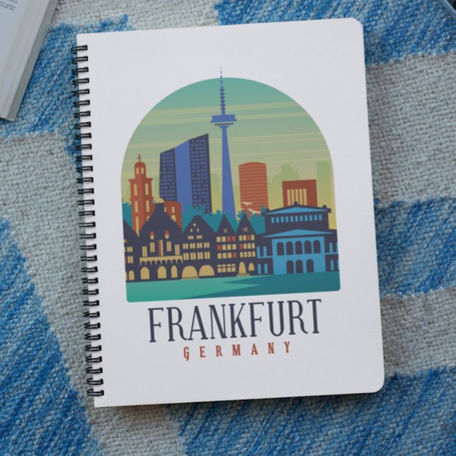 Frankfurt Tyskland Skyline Architecture Anteckningsbok (Minimal Frankfurt Germany Skyline Architecture Notebook)