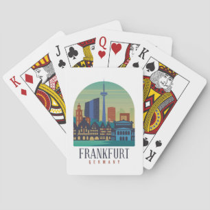 Frankfurt Tyskland Skyline Architecture Casinokort