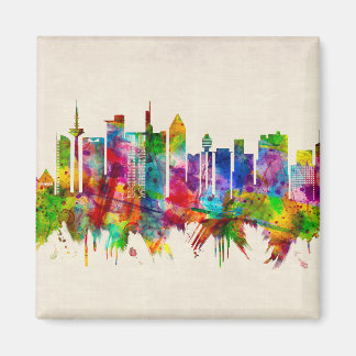 Frankfurt Tyskland Skyline Magnet