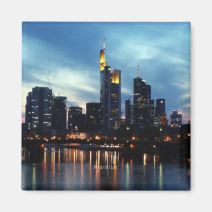 Frankfurt, Tyskland Skyline Magnet