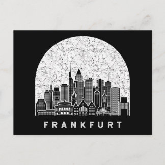 Frankfurt Tyskland Skyline Vykort