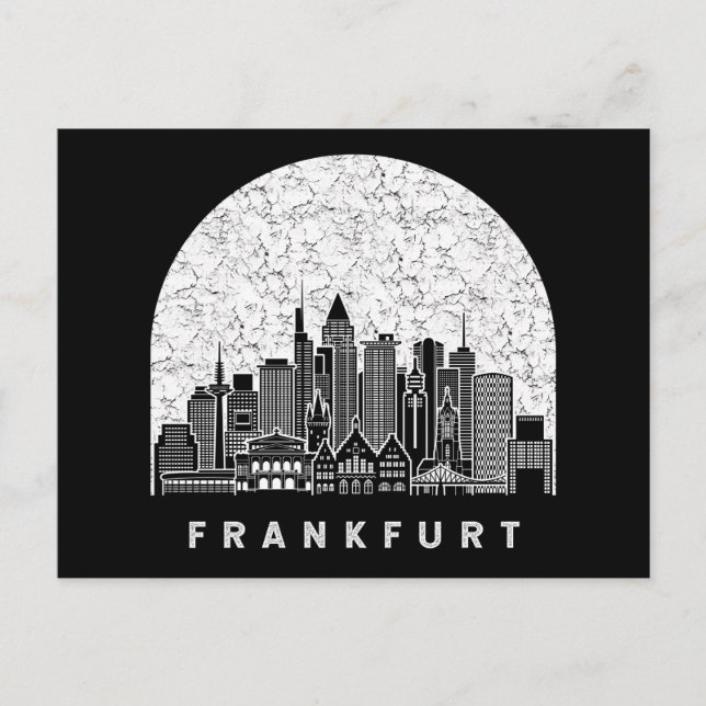 Frankfurt Tyskland Skyline Vykort (Framsida)