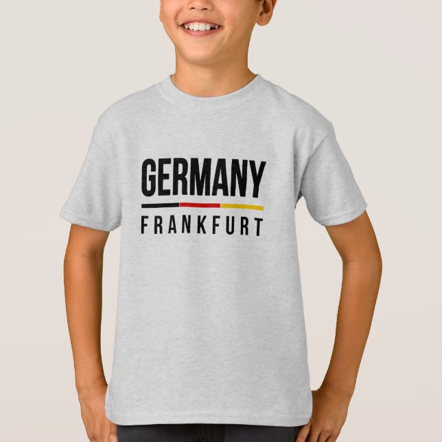 Frankfurt Tyskland Tee Shirt (Framsida)