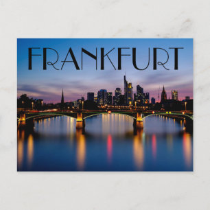 Frankfurt Tyskland Vykort