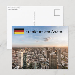 Frankfurt Tyskland Vykort