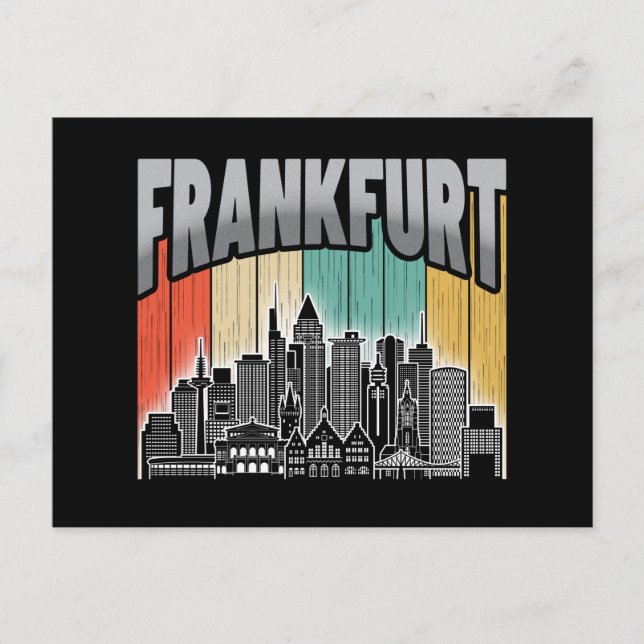 Frankfurt Tyskland Vykort (Framsida)