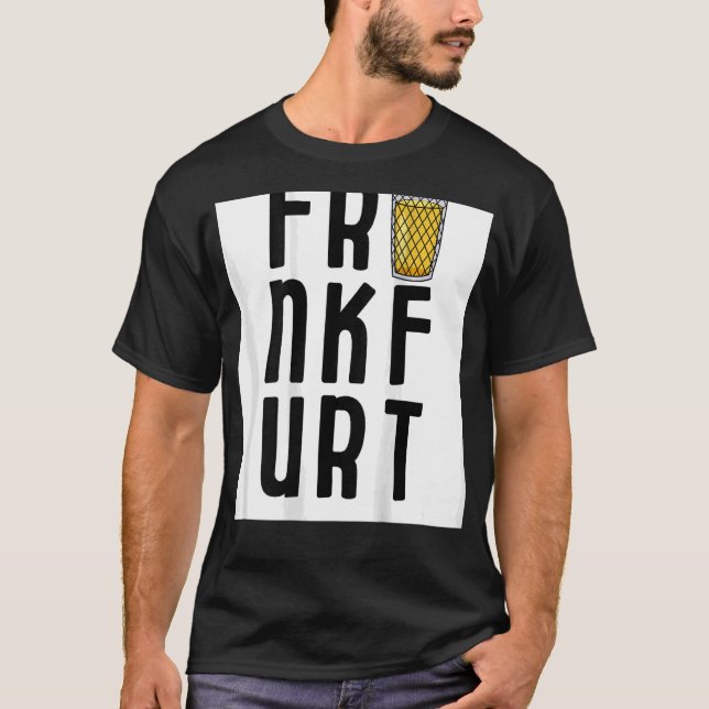 Frankfurt utan A med äppelglas T Shirt (Framsida)