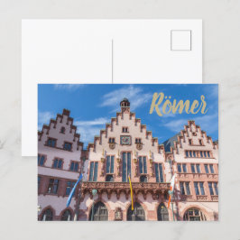 Frankfurter Roemer Tyskland Frankfurt City Hall Helg Vykort