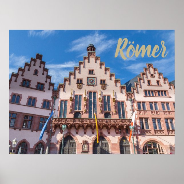 Frankfurter Roemer Tyskland Frankfurt City Hall Poster (Framsidan)