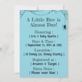 Frankie Boo Crew Baby Shower Invitation – Editable Inbjudningar
