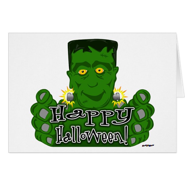Frankie Happy halloween! Hälsningskort (Framsidan Horizontal)