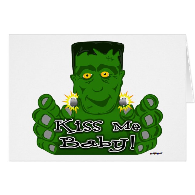 Frankie Kiss Me Baby! Hälsningskort (Framsidan Horizontal)