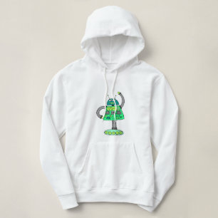 Frankie robot, grönt på vit. t shirt