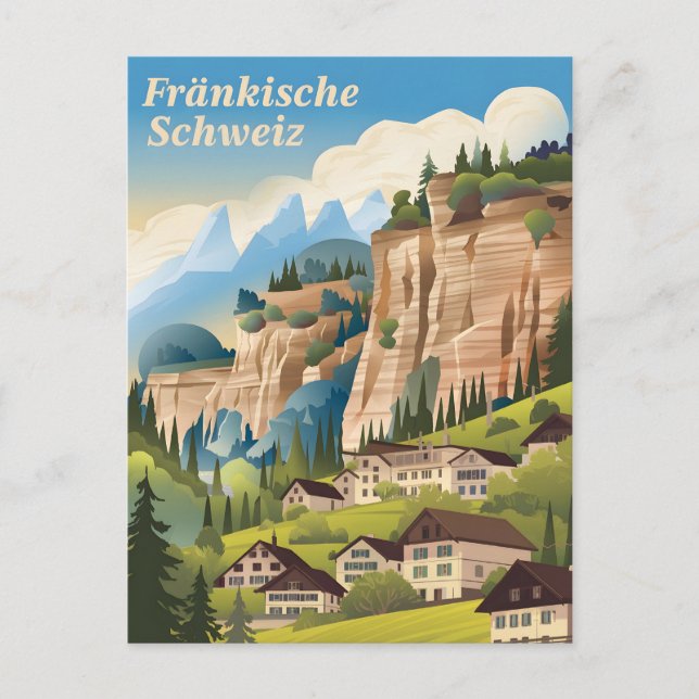 Fränkische Schweiz Franconian Schweiz Vykort (Framsida)