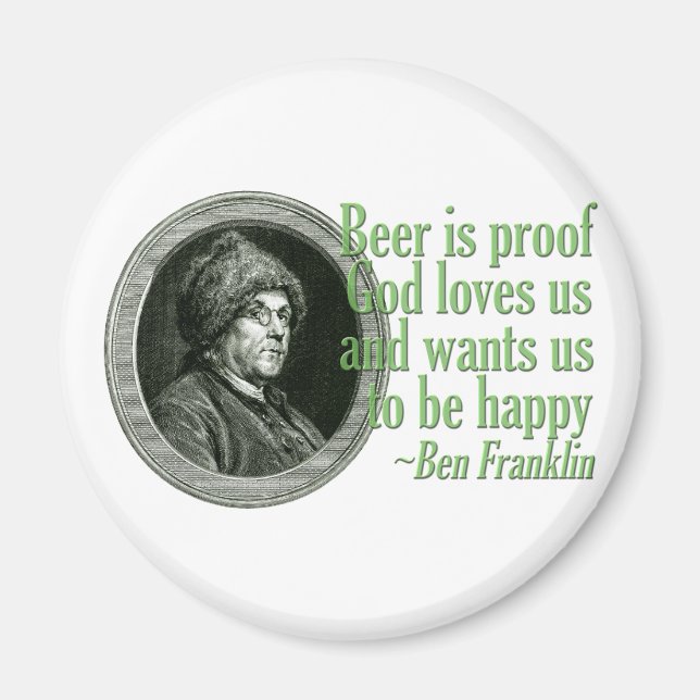 Franklin Beer Quote Magnet (Framsidan)