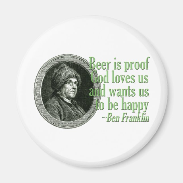 Franklin Beer Quote Magnet (Framsidan)
