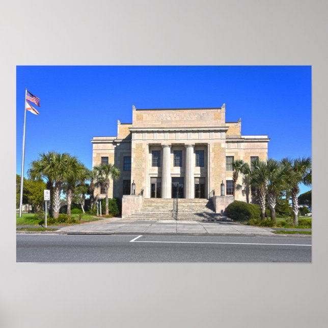 Franklin County Courthouse, Apalachicola, Florida Poster (Framsidan)