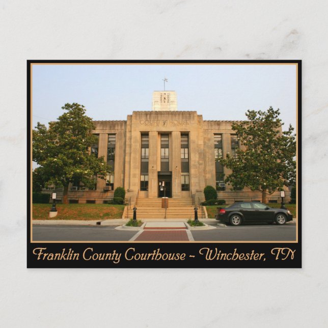 Franklin County Domstol - Winchester, TN Vykort (Framsida)