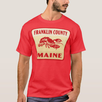 Franklin County Maine Retro Badge Tan T Shirt