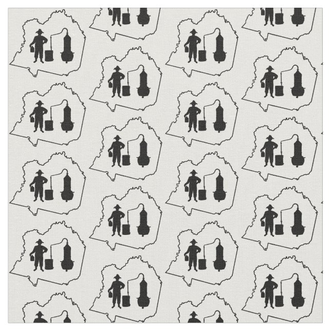 Franklin County, VA Moonshine Fabric Tyg (Närbild)