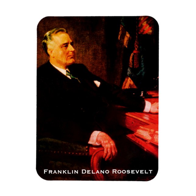 Franklin D. Roosevelt, 4:e Krig president FDR Magnet (Vertikal)