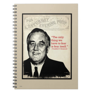Franklin D. Roosevelt citationstecken Anteckningsbok